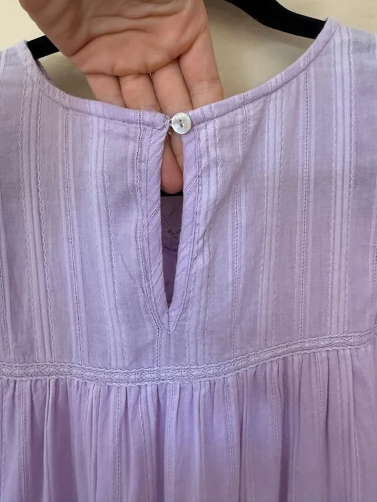 Allison New York Lavender Embroidered Lace Mini Dress Boho Cottagecore NWT Small - Picture 7 of 10